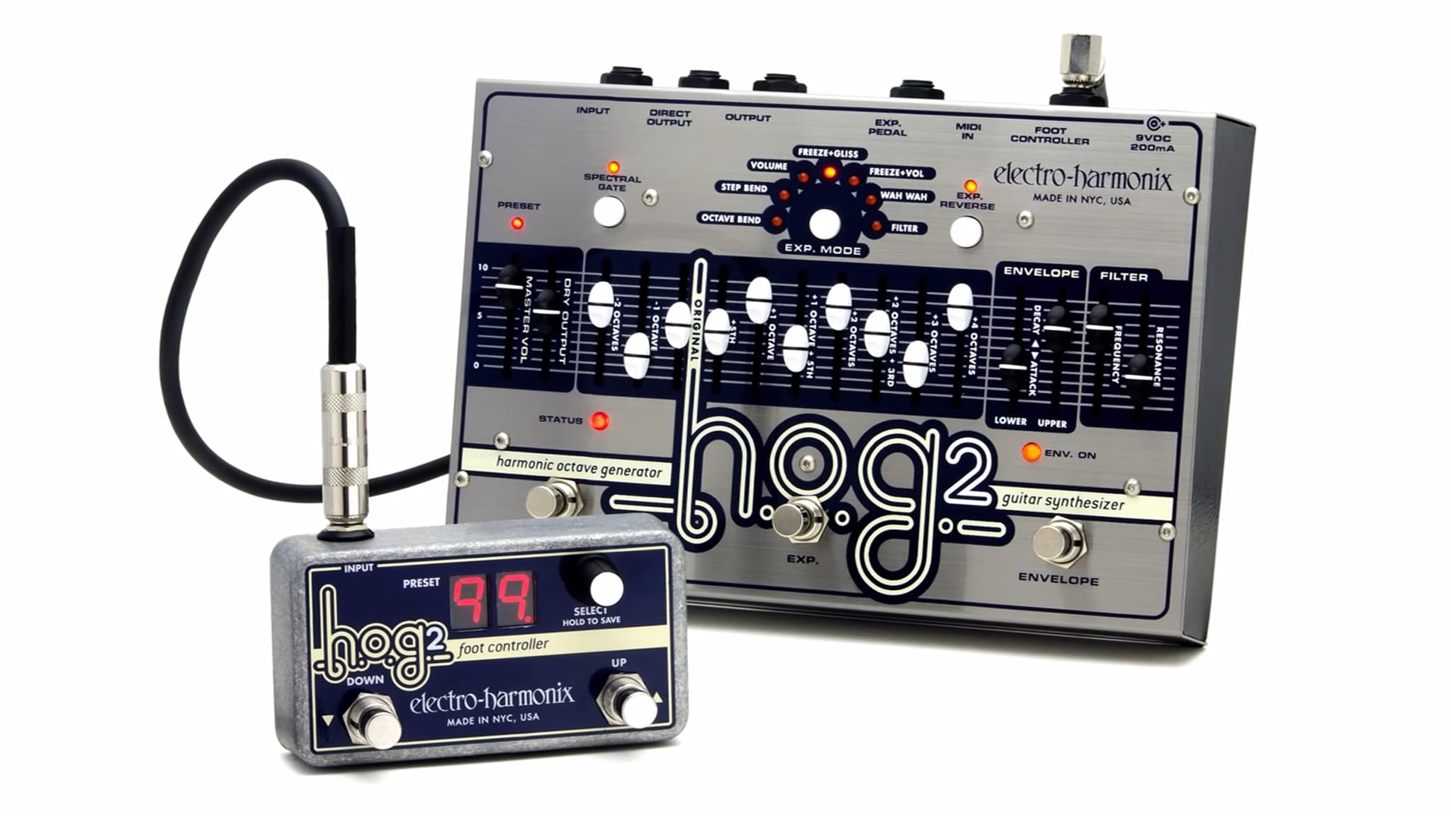 EHX HOG2 and HOG2 Foot Controller - Electro-Harmonix