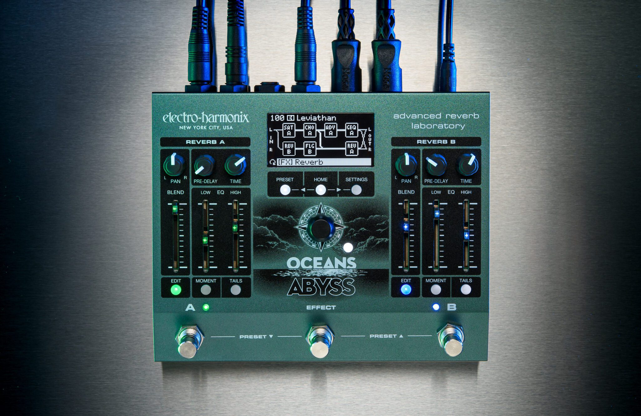 096 electro harmonix OCEANS ABYSS リバーブ Oceans Abyss | Advanced Reverb Laboratory - Electro-Harmonix